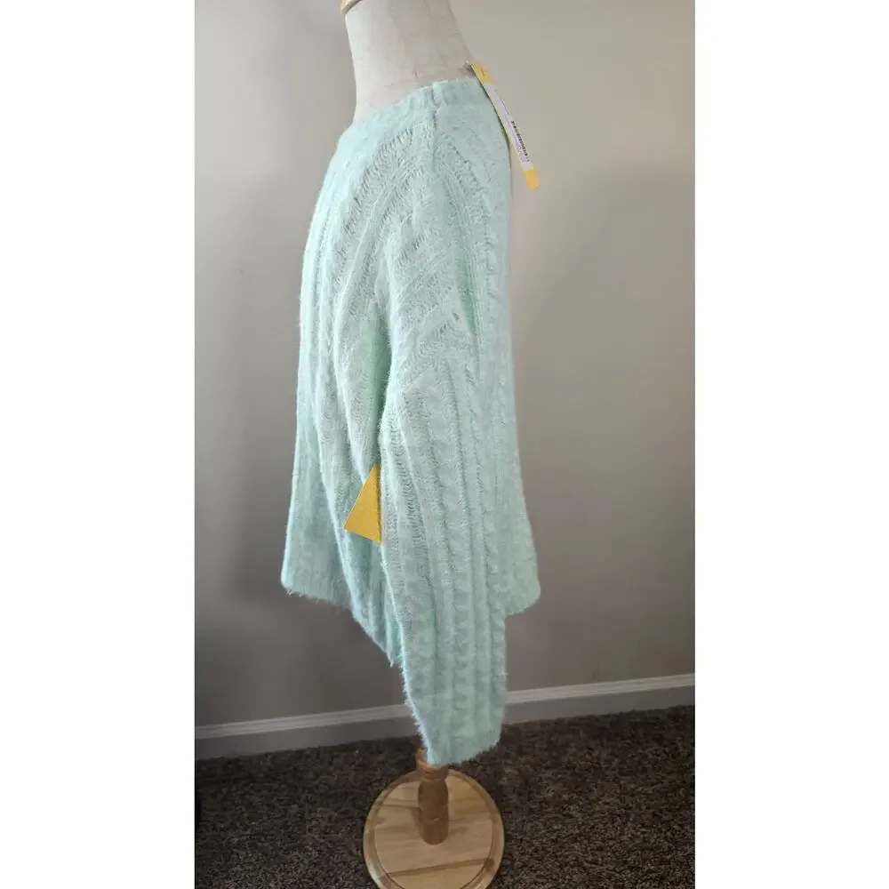 Love Ellie Katya Cable Knit Sweater Mint Size M